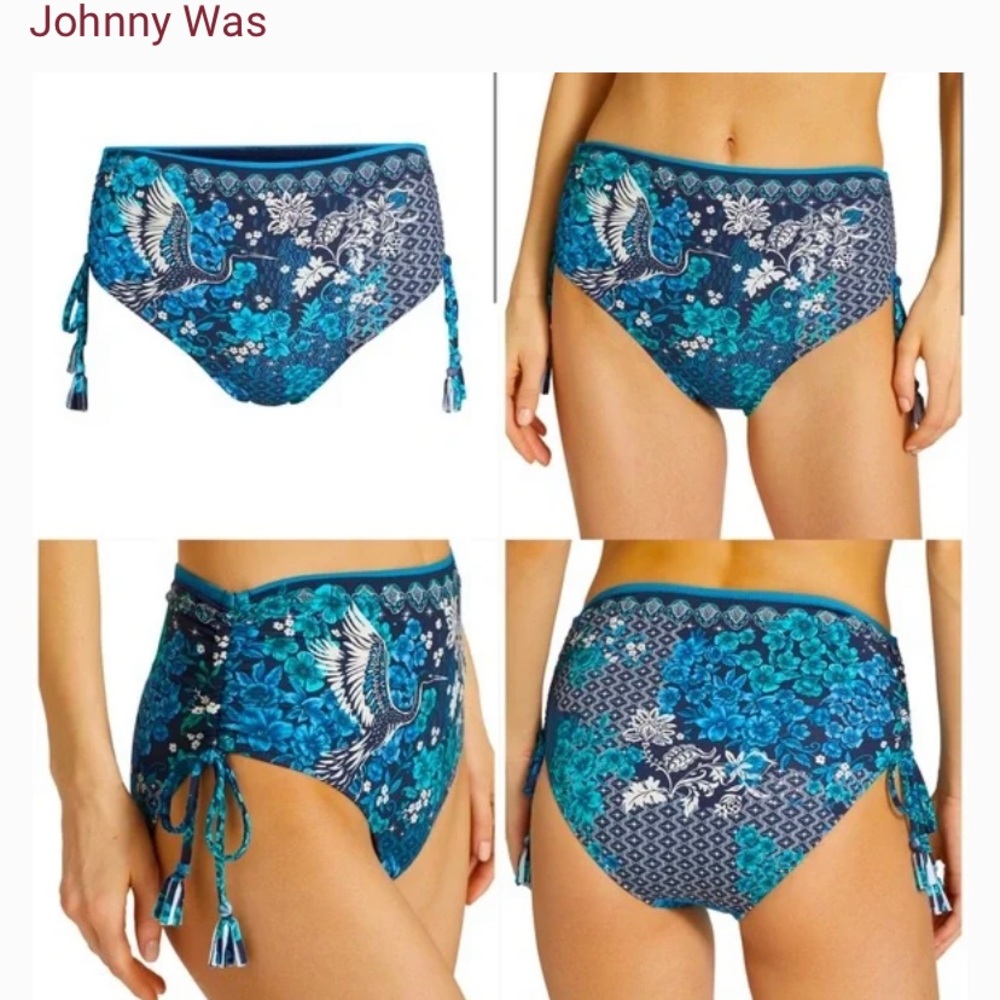 New W/ Tag Johnny Was Blue Phoenix Tassel High-Waist